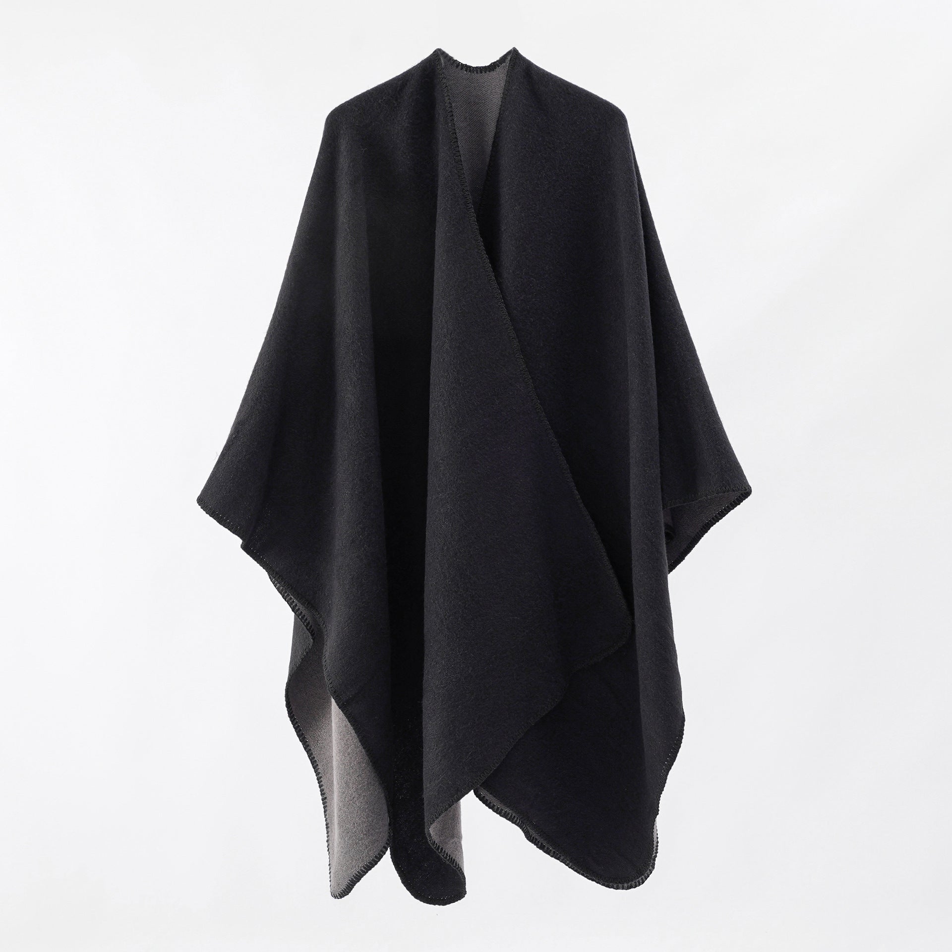 Damen Strickponcho mit asymmetrischem Schnitt und hoher Warmhaltefunktion GR