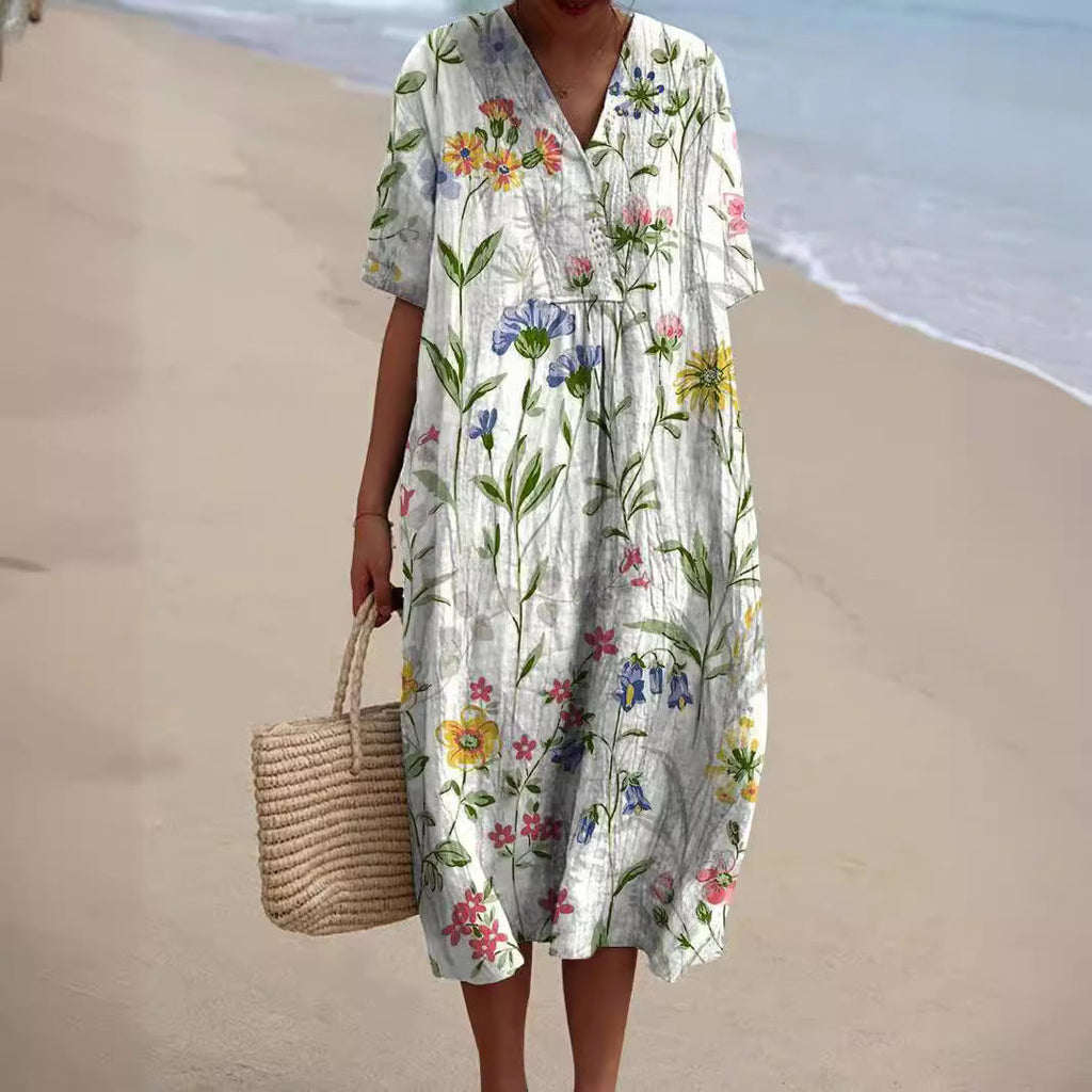GR | Dress with vibrant floral pattern