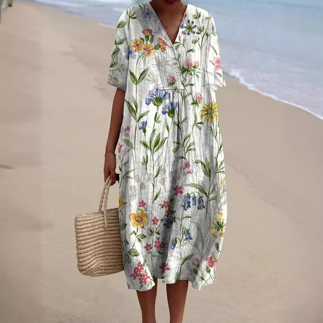 GR | Dress with vibrant floral pattern
