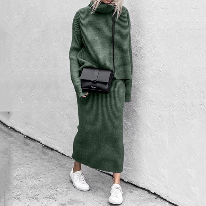 GR- New Casual Loose Fashion Long Skirt Set