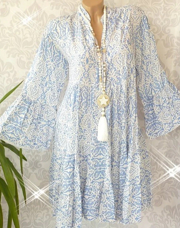 GR | Bohemian Printed Tunic Dress for Women