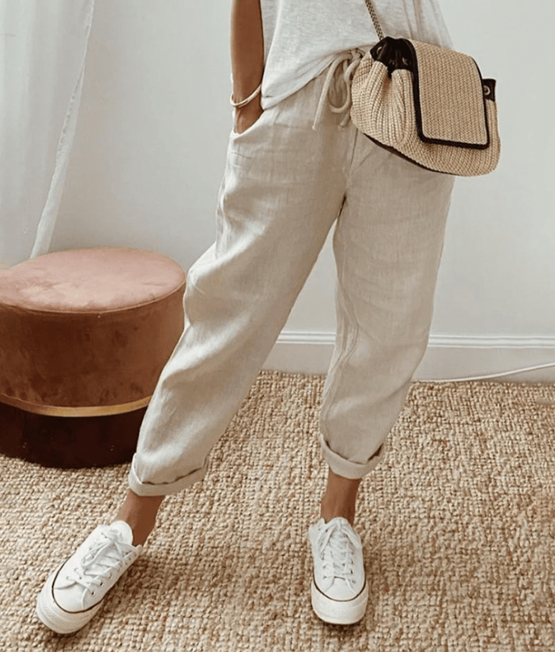 GR | Premium Entspannte Leinenhose
