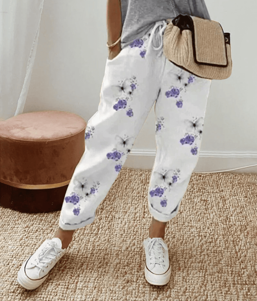 Loose fit linen trousers