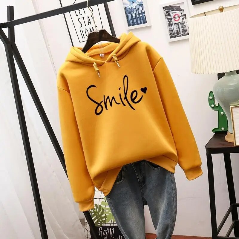 GR | Geschnittener Smile Hoodie Für Frauen
