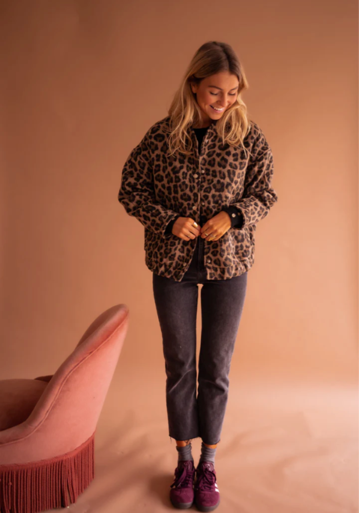 GR | Leopard Bomber Jacket