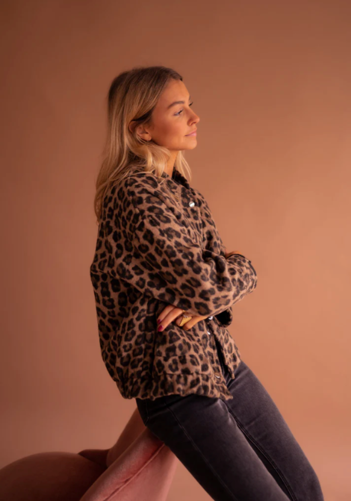 GR | Leopard Bomber Jacket