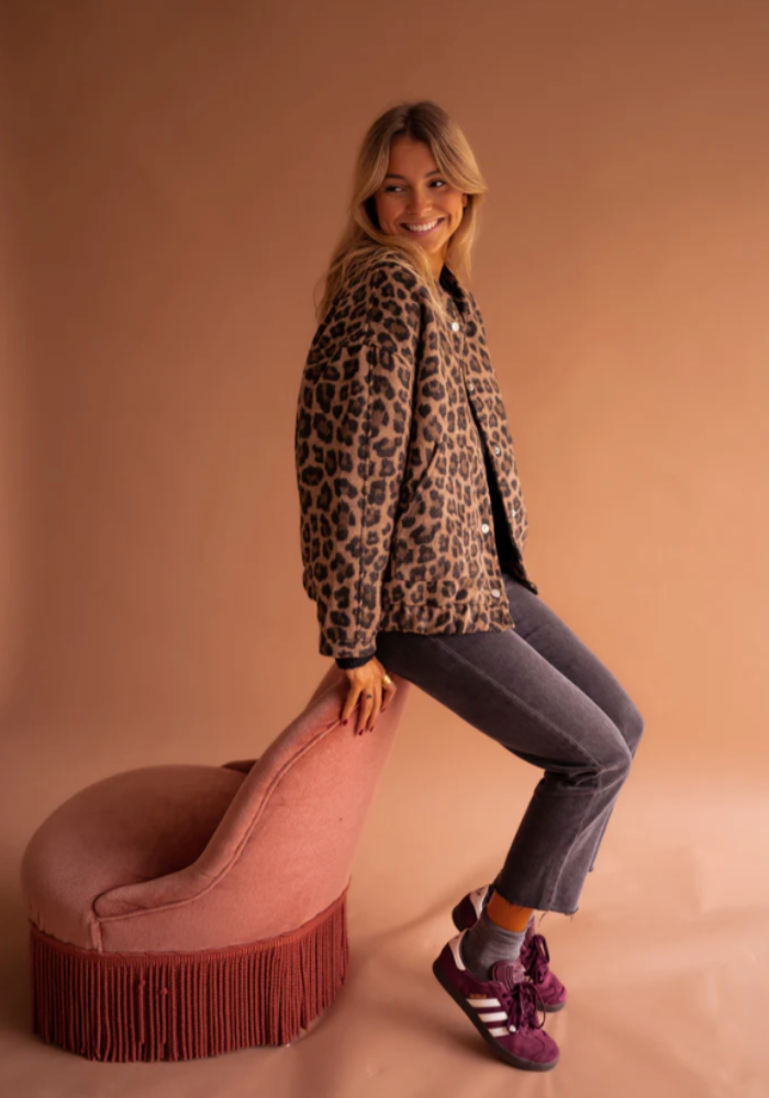 GR | Leopard Bomber Jacket