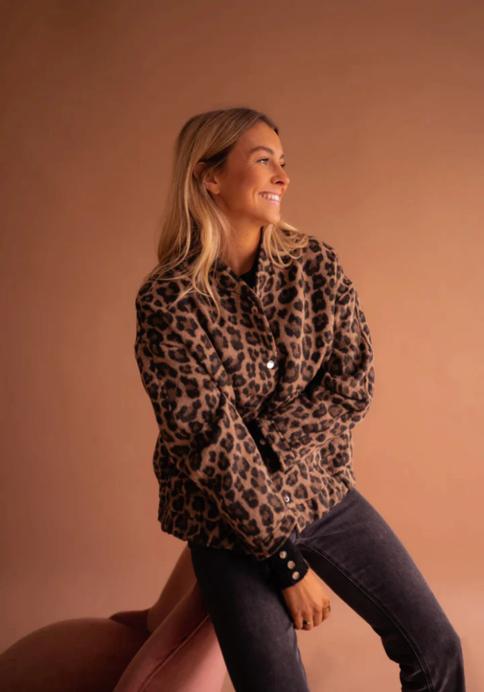 GR | Leopard Bomber Jacket
