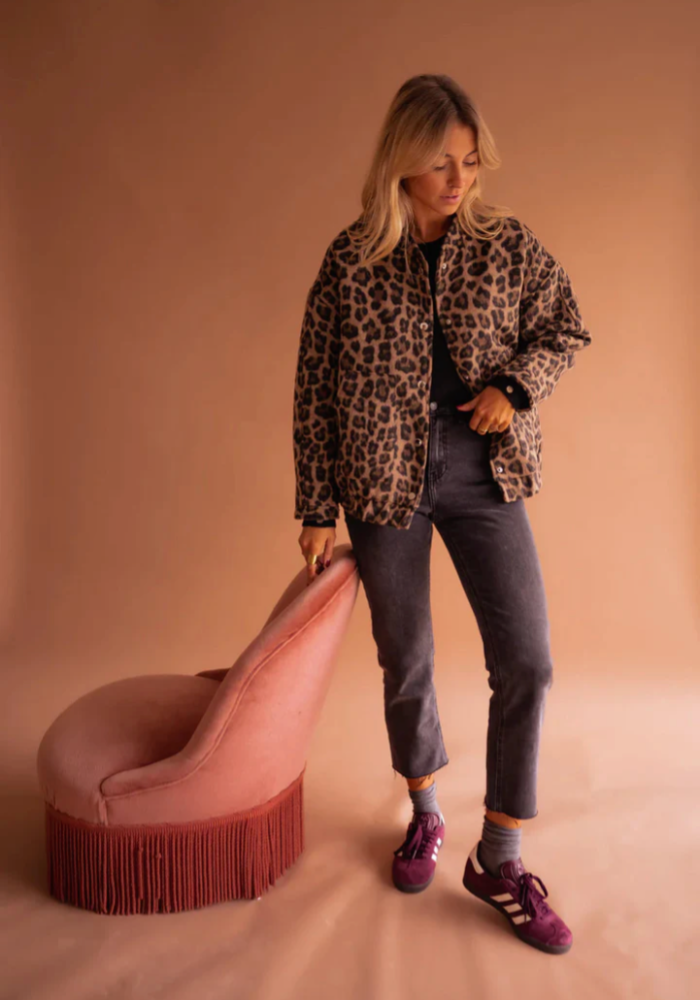 GR | Leopard Bomber Jacket
