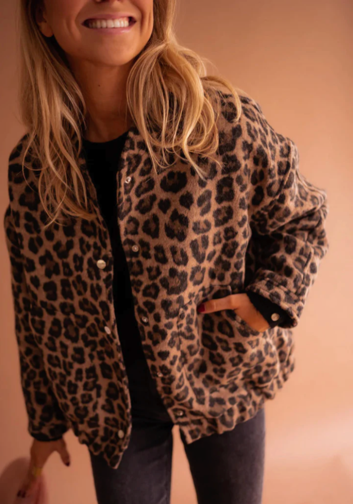 GR | Leopard Bomber Jacket
