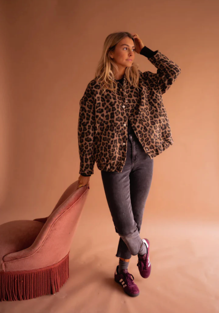 GR | Leopard Bomber Jacket