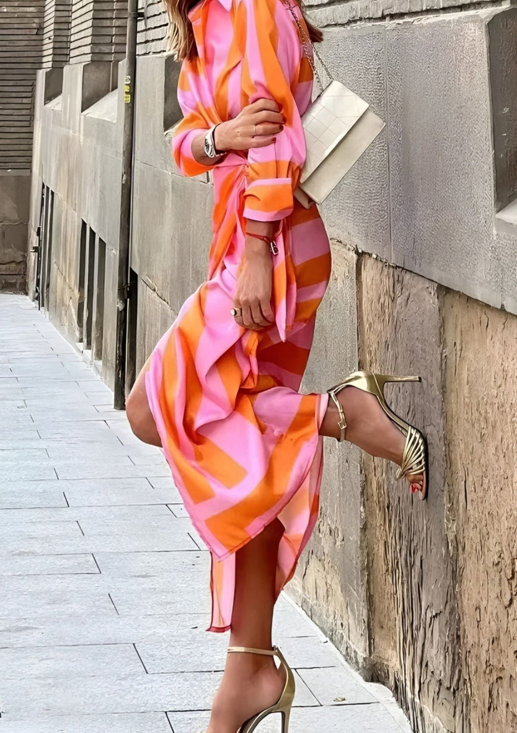 GR | Striped wrap dress