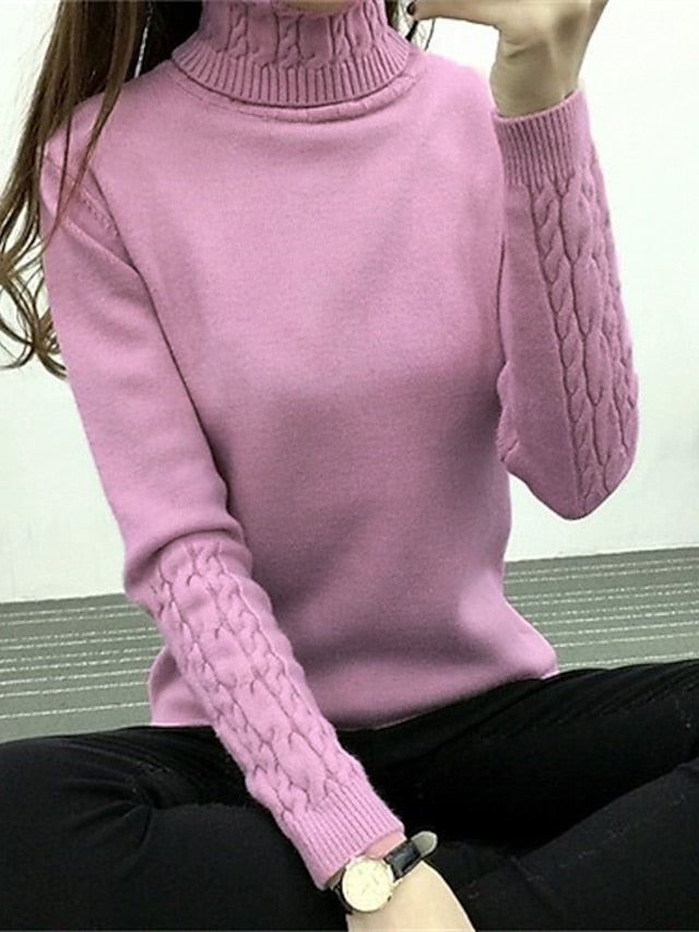 GR - Elegant Chic Strickpullover mit Zopfmuster