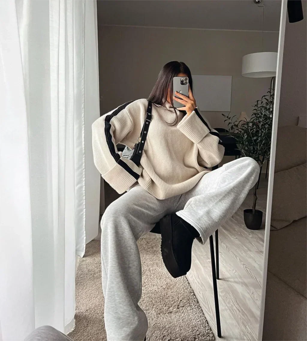GR | Loose-fit turtleneck sweater, women's clothing 