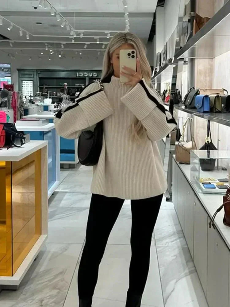 GR | Loose-fit turtleneck sweater, women's clothing 