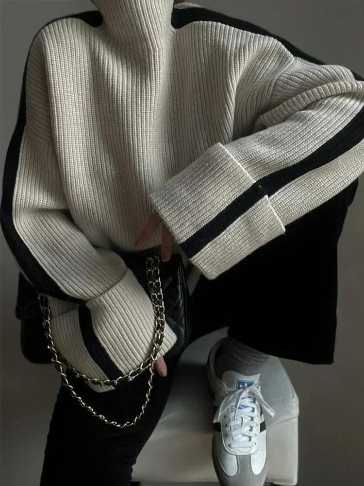 GR | Loose-fit turtleneck sweater, women's clothing 