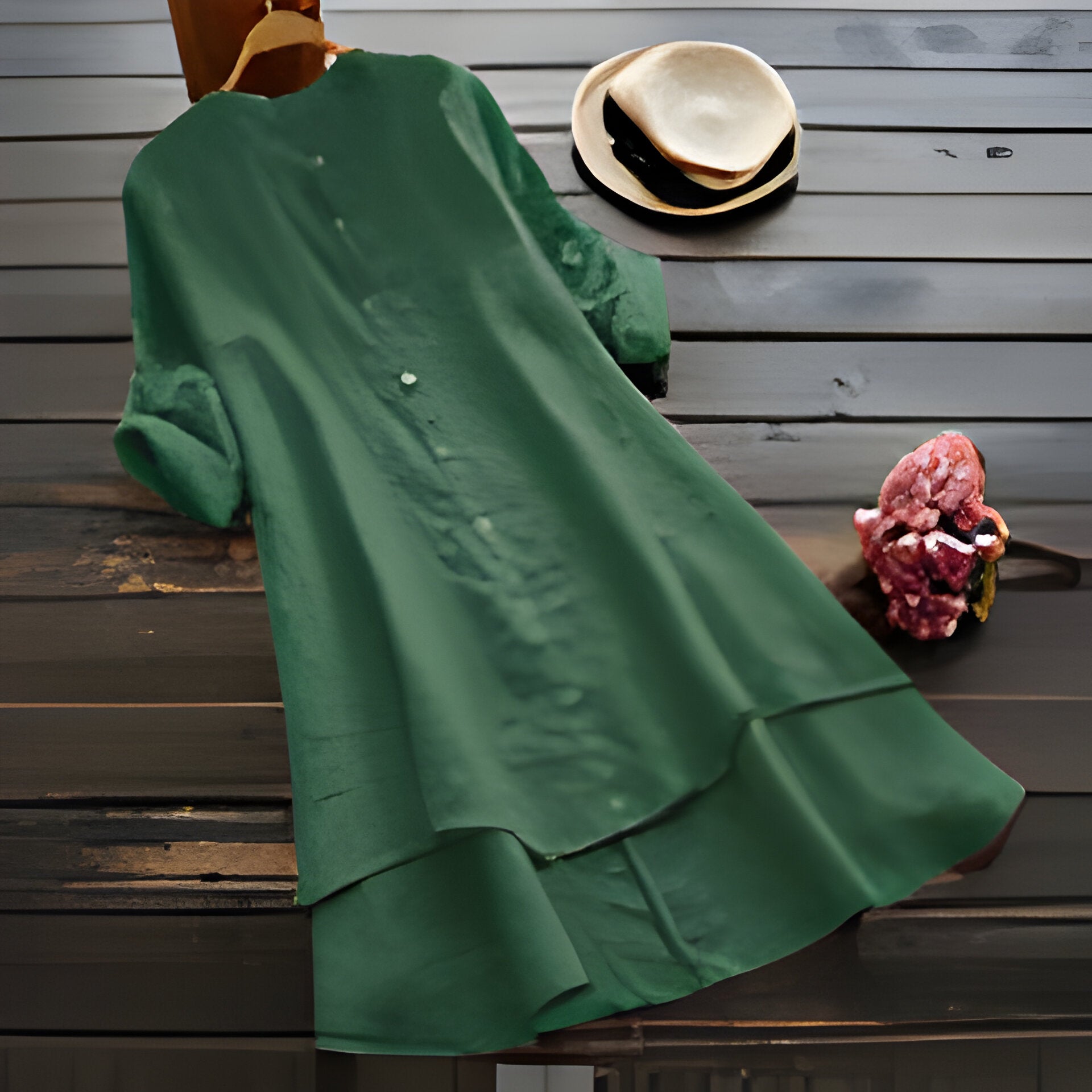 GR | Plus size summer dress in cotton and linen