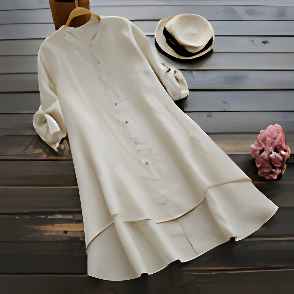 GR | Plus size summer dress in cotton and linen