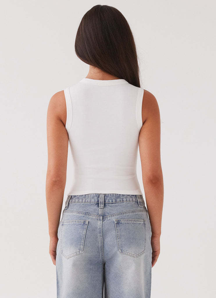GR | Sleeveless top with button placket