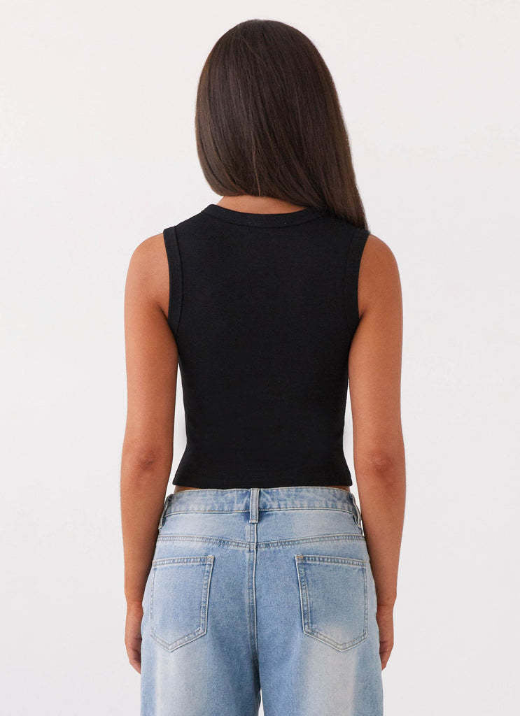 GR | Sleeveless top with button placket