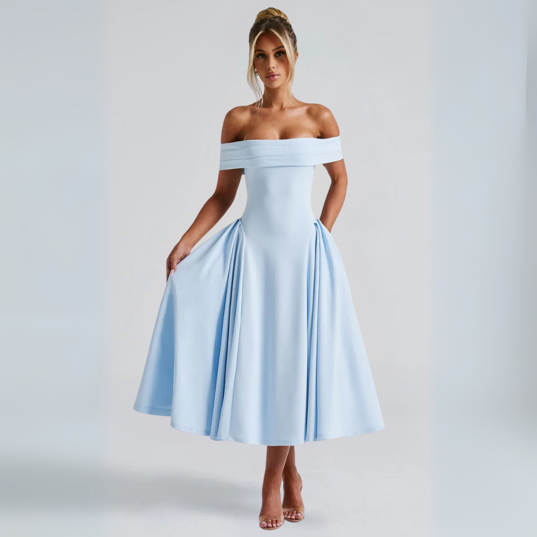 GR | Midi-Kleid Elegant Blau