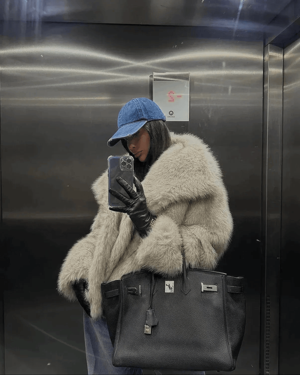 GR | Faux-fur coat