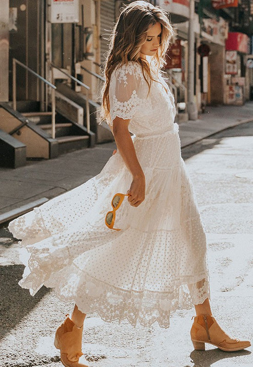 GR | White lace dress