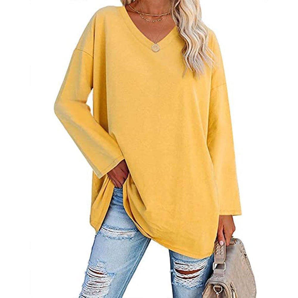 GR | V-Ausschnitt Gestrickter Top für Damen - Stilvoller und Bequemer Pullover