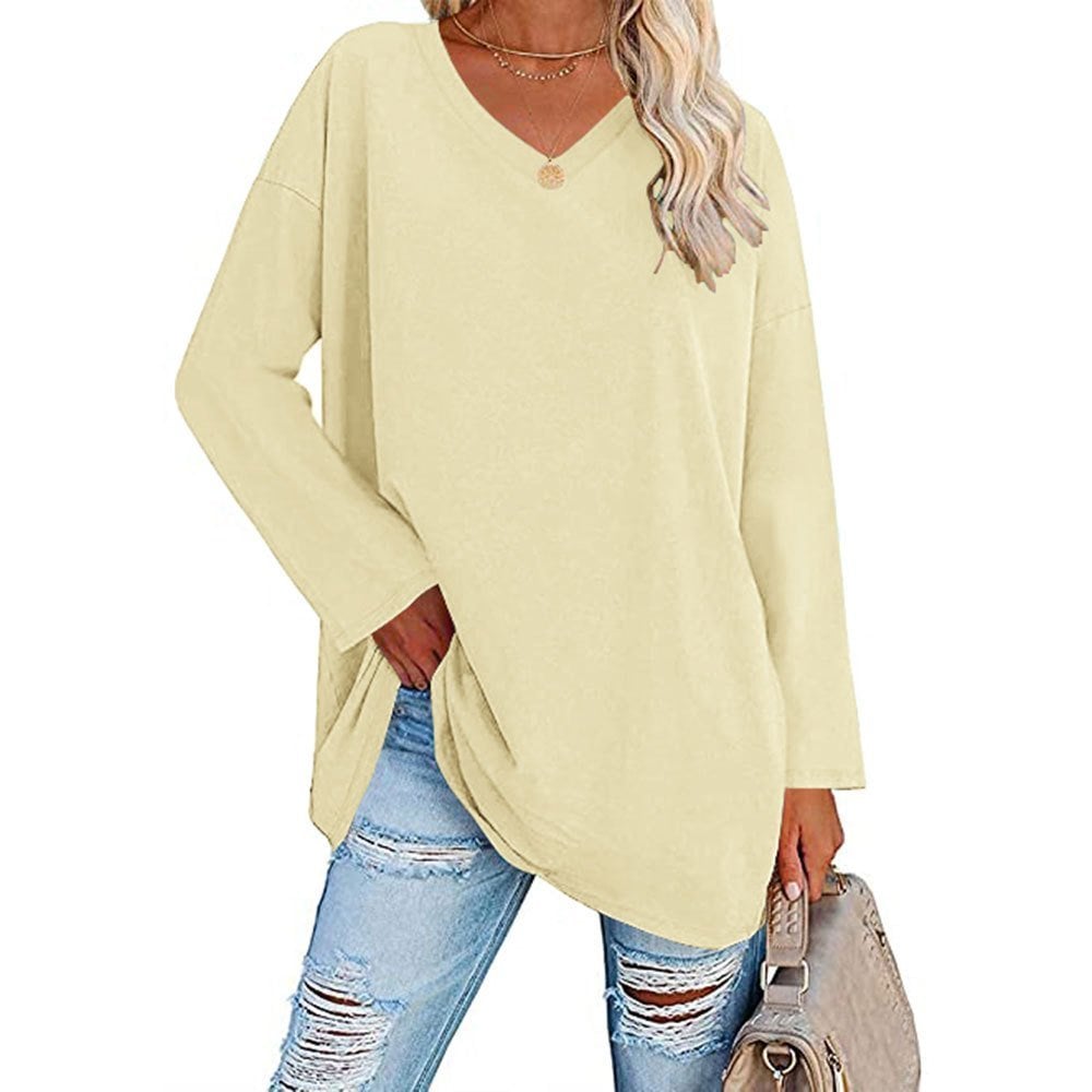 GR | V-Ausschnitt Gestrickter Top für Damen - Stilvoller und Bequemer Pullover