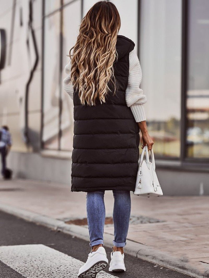 GR - long quilted vest for women 