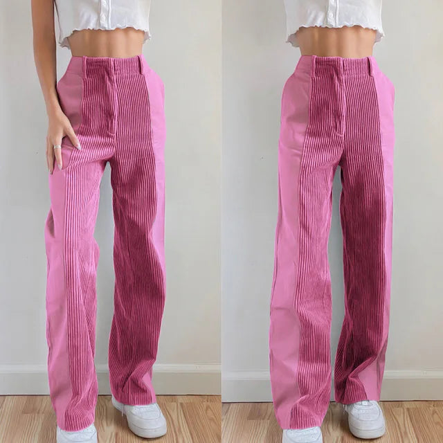 GR | Ribbed High-Waisted Trousers