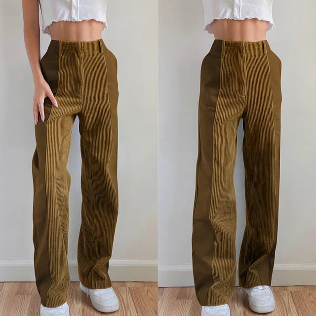 GR | Ribbed High-Waisted Trousers