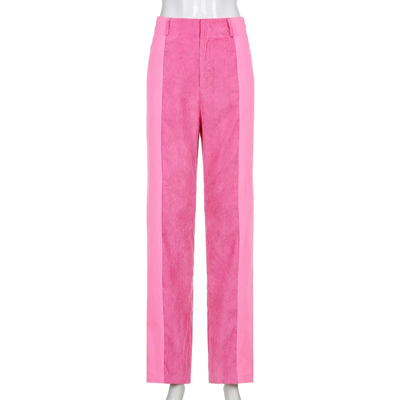 GR | Ribbed High-Waisted Trousers