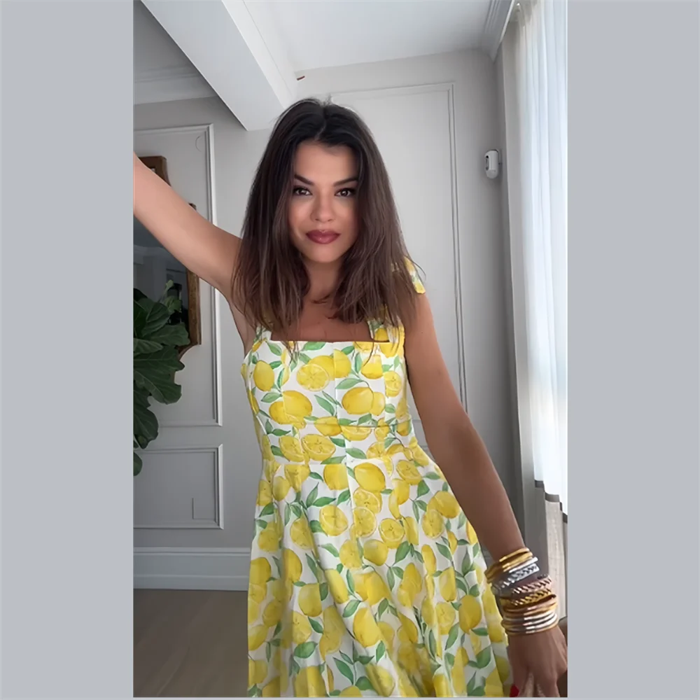 GR - Slim-Fit - Mit Zitronenprint - Sommer