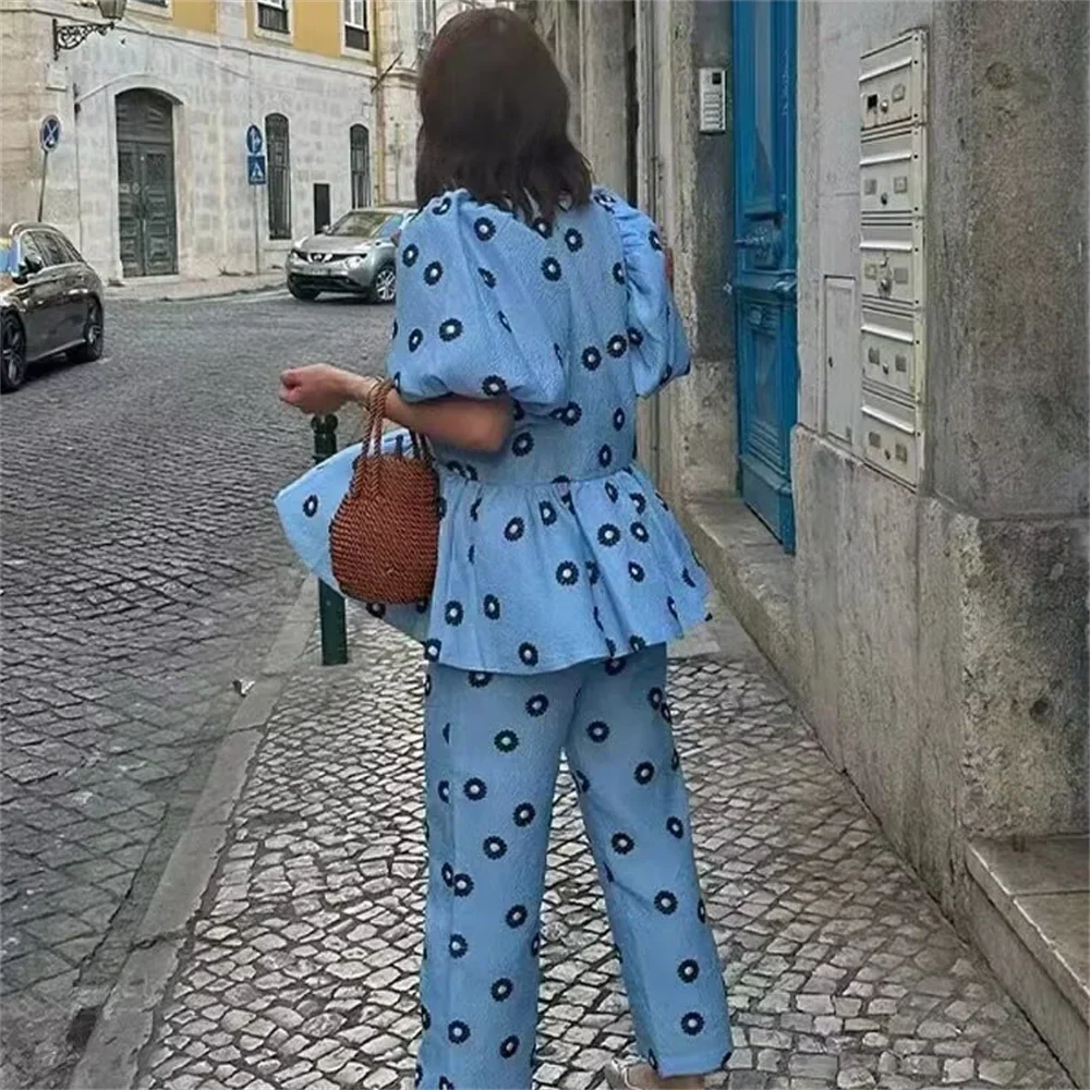 GR - Top + Trousers - Casual - Printed - Summer