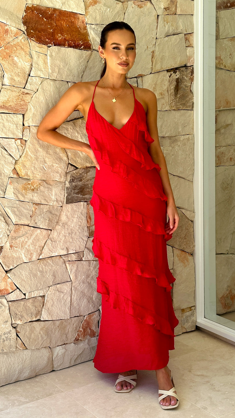 GR | Dress with playful ruffles