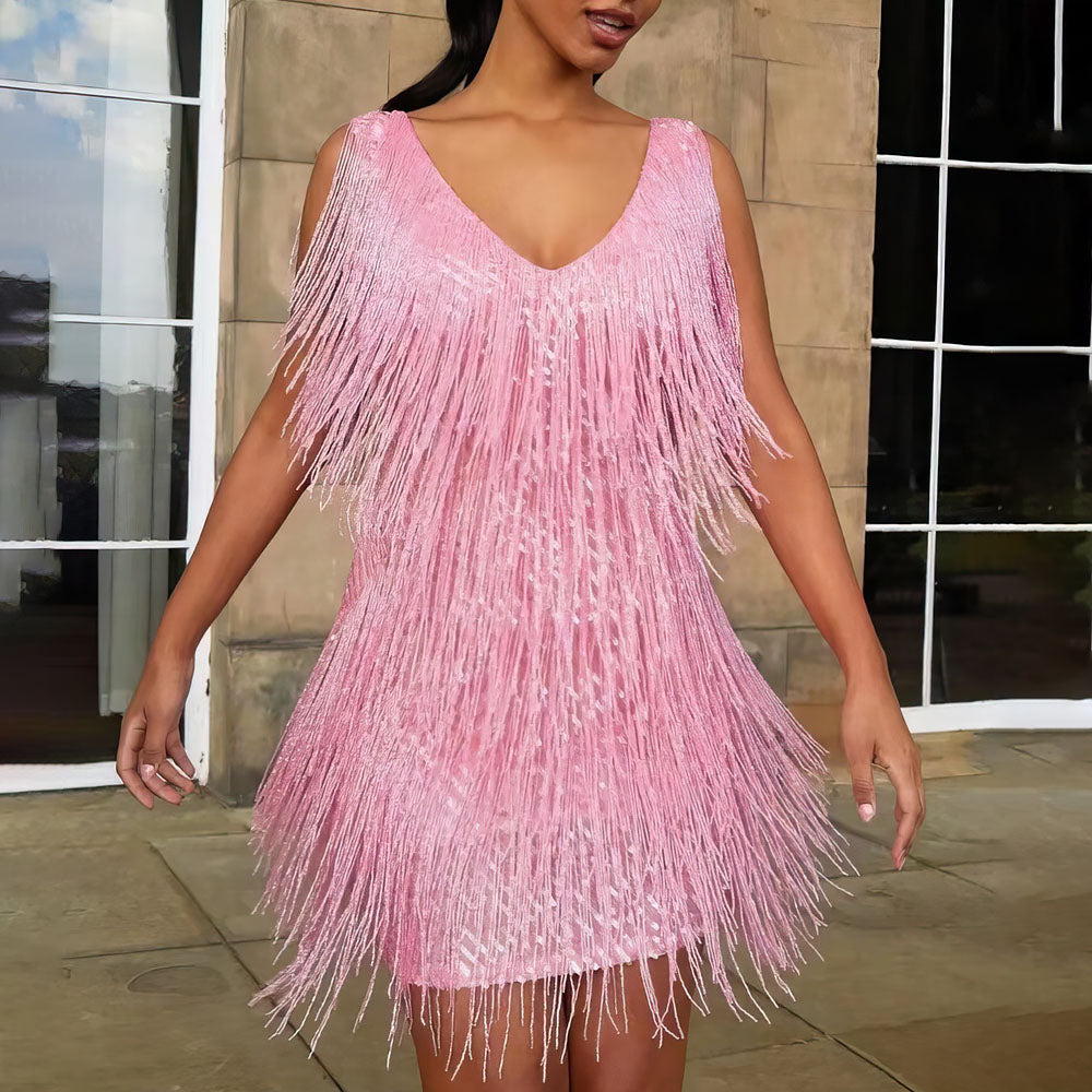 GR | Wickelkleid Für Damen Mit V-Ausschnitt