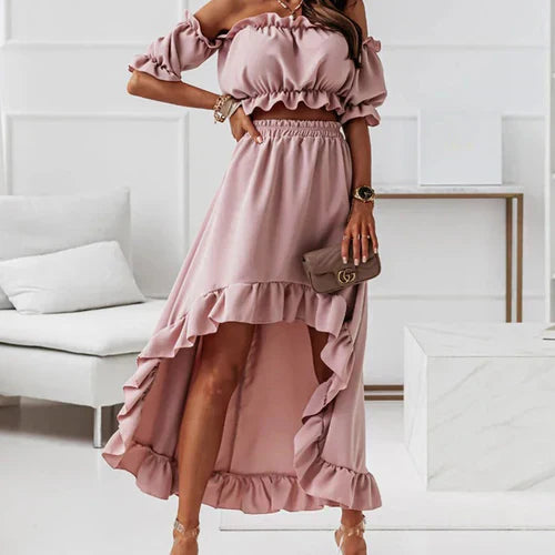 GR | Elegant ruffled dress set