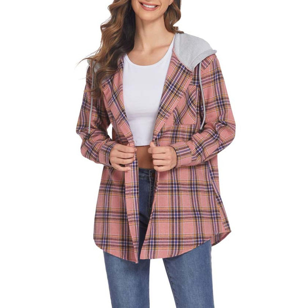 GR - Elegante Kapuzenjacke mit Karodesign