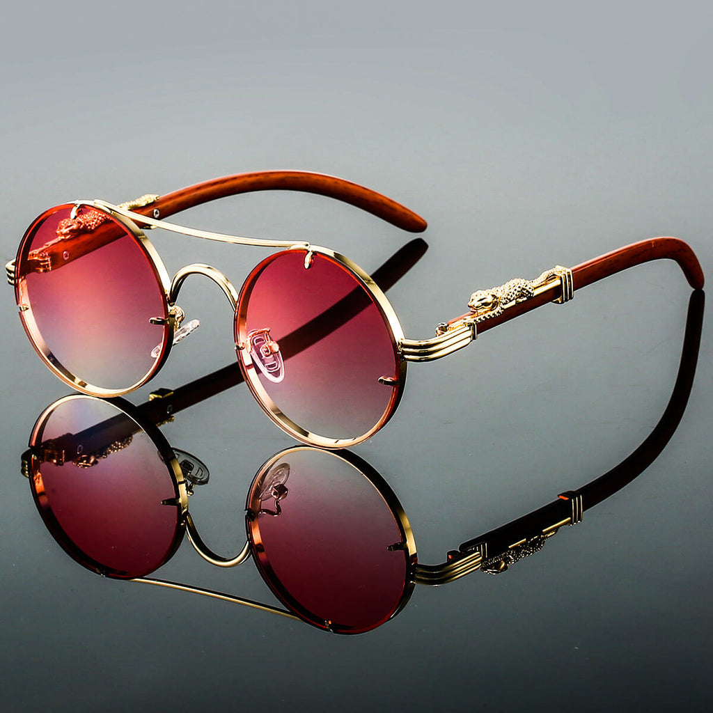 GR | Oval Retro Sunglasses Made of Metal