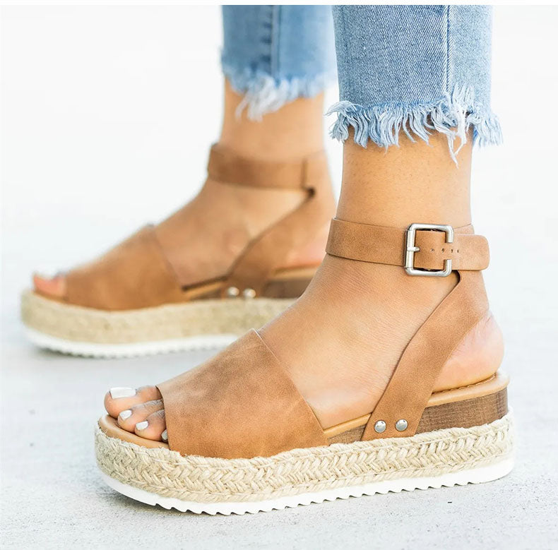 GR | Women's ankle-strap espadrille sandals for summer