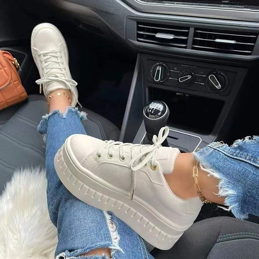 GR | Comfortable lace-up shoes with thick soles for women