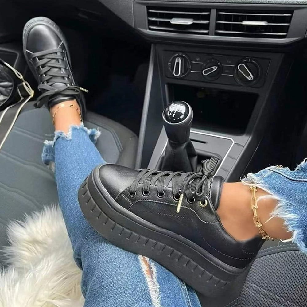 GR | Comfortable lace-up shoes with thick soles for women