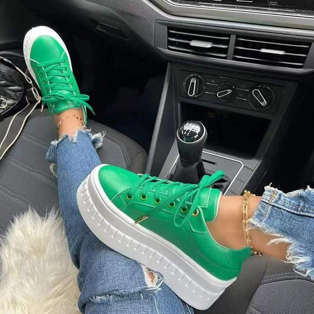 GR | Comfortable lace-up shoes with thick soles for women