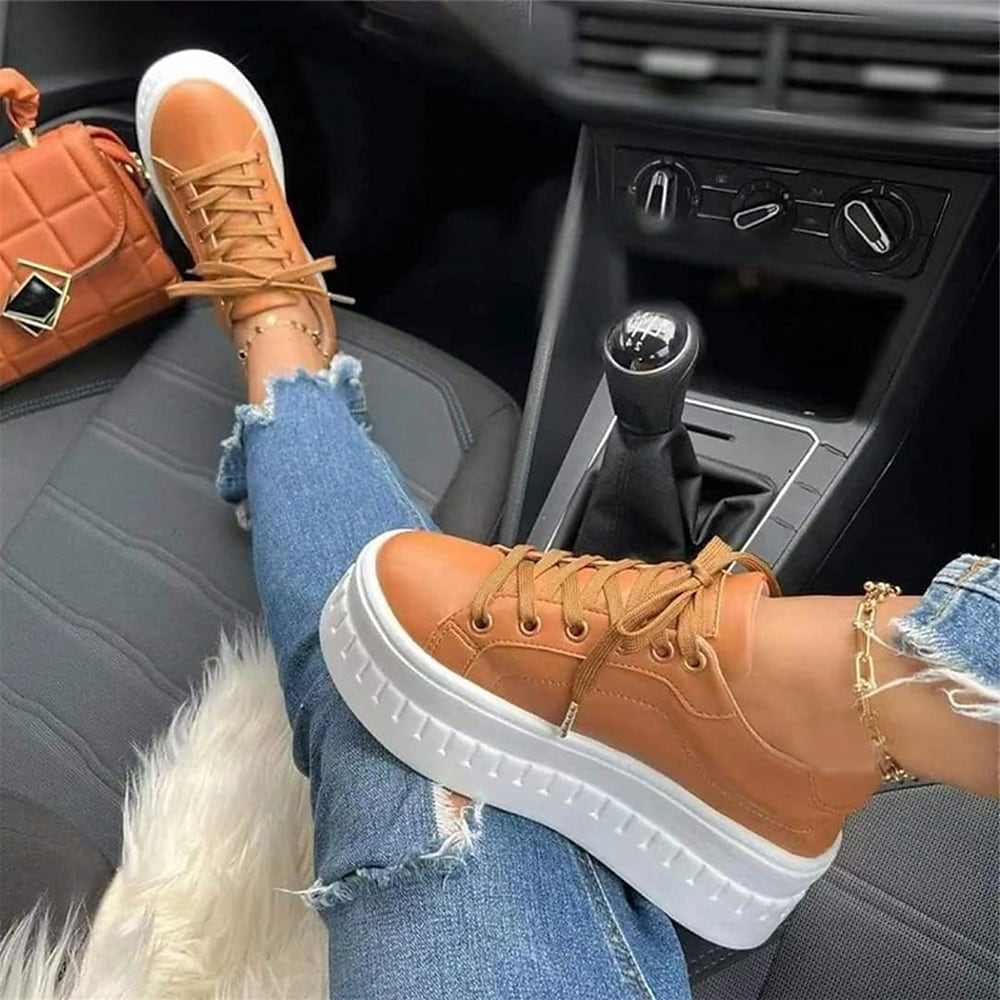 GR | Comfortable lace-up shoes with thick soles for women