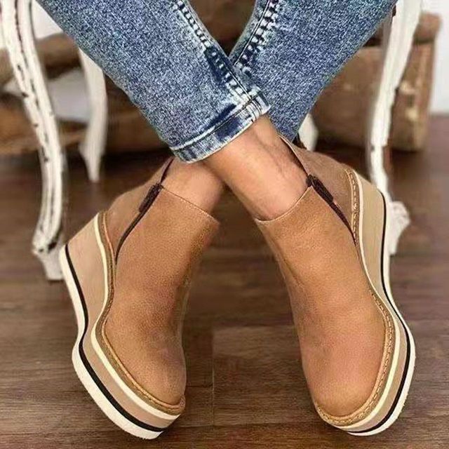 GR | Wedge platform with zipper 