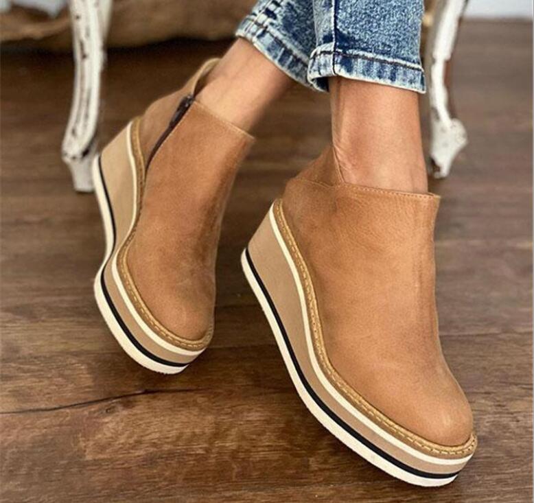 GR | Wedge platform with zipper 