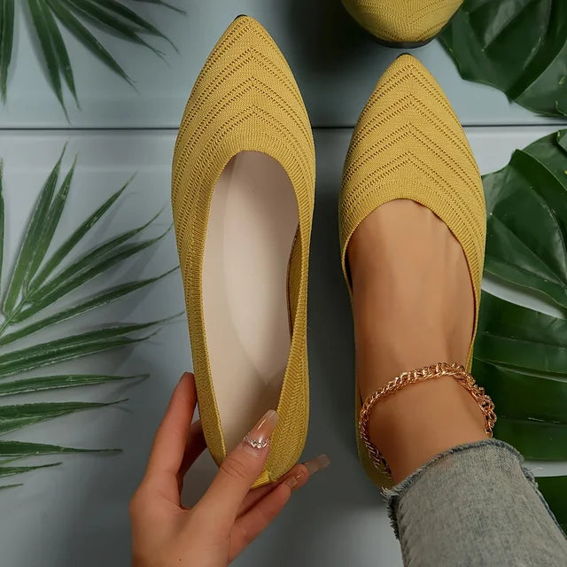 Veronica™ - Knitted pointed-toe flats for women