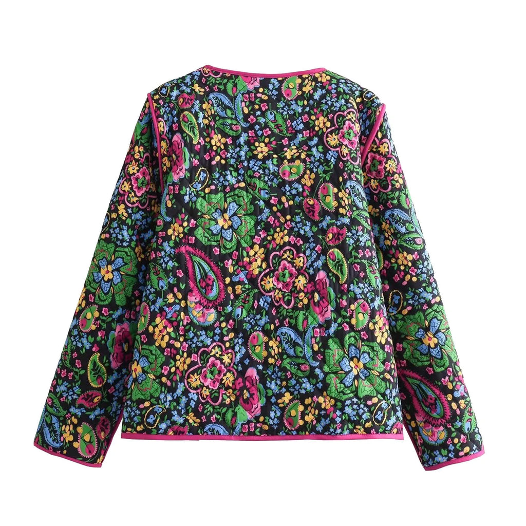 GR - Damen Blumen bestickte Jacke