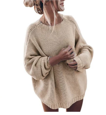 GR - Damen Boho Grobstrickpullover